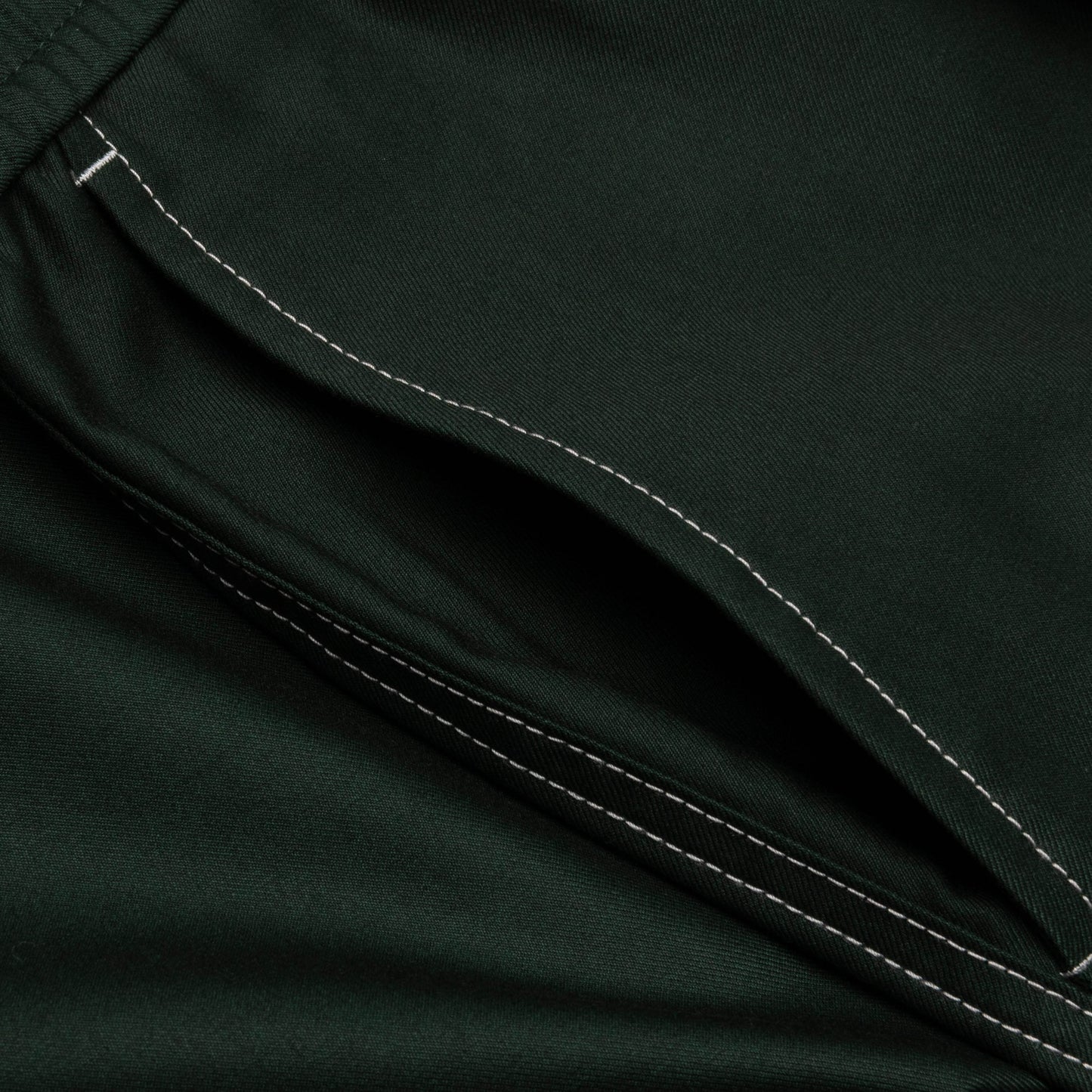 Lightweight Wool Elasticated Woven Pant - Forest Green