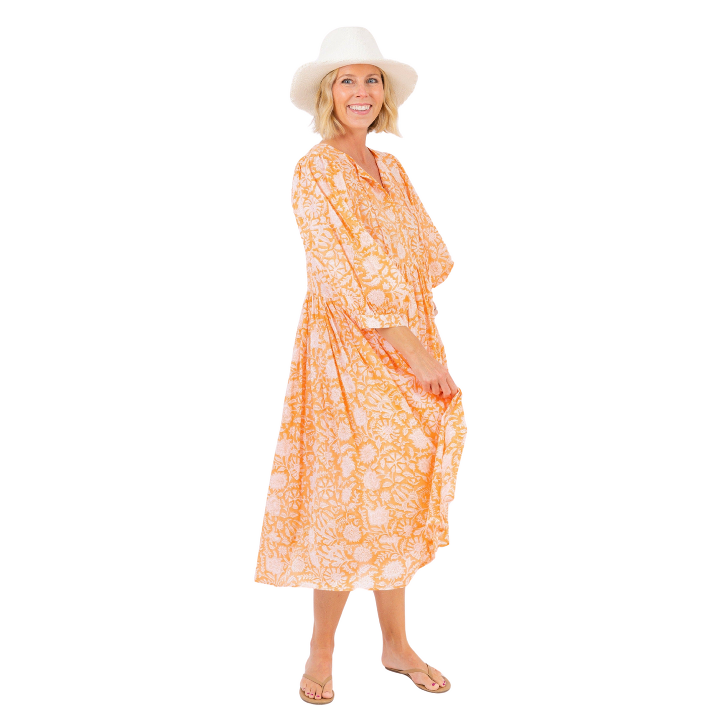 Amalfi Dress in Coral